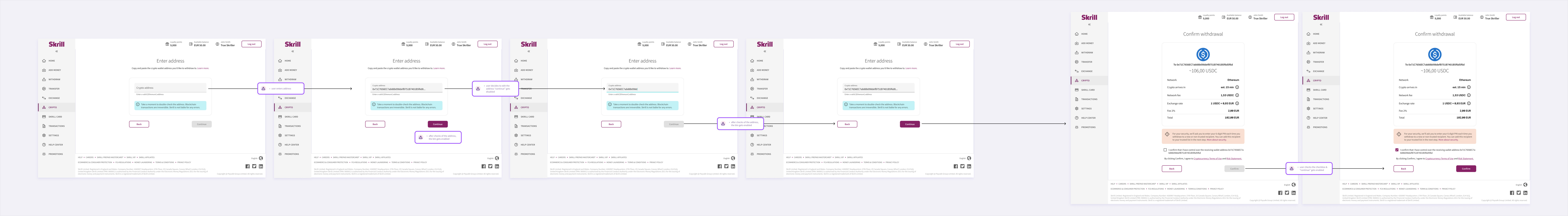 Address and checkbox behaviour, option 3